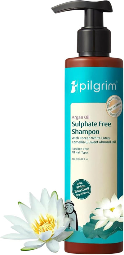 Pilgrim Argan Oil Sulphate-Free Shampoo with Korean White Lotus & Camellia - 200ml