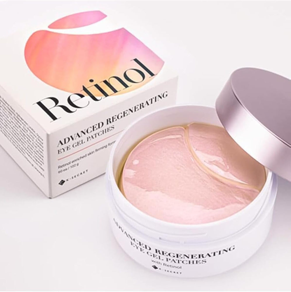 K-SECRET Seoul 1988 Advanced Regenerating Eye Gel Patches with Retinol - 60 Patches (15 Full Pairs) - 102g