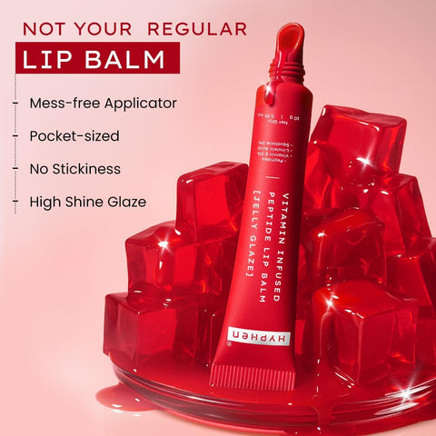 Hyphen Vitamin Infused Peptide Lip Balm Jelly Glaze - Red Tint, 10g - Image 8
