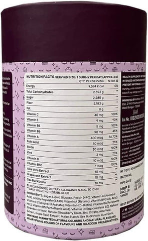 What's Up Wellness Beauty Gummies - Biotin & Superfoods Blend - 30 Gummies - Image 2