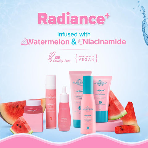 AQUALOGICA Radiance+ Oil-Free Face Moisturiser with Niacinamide & Watermelon - 100g - Image 6