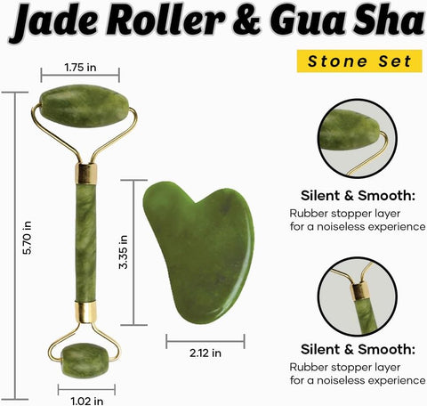 GHC Saturn Jade Roller & Gua Sha Tool - Natural Himalayan Stone, 105g - Image 5