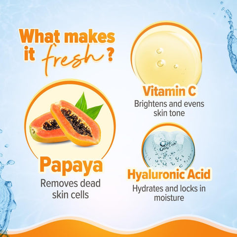 AQUALOGICA Glow+ Face Wash with Papaya & Vitamin C - Hydrating Cleanser, 100ml - Image 4