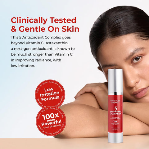 Conscious Chemist Rapid Glow & Brightening Essence Face Serum with 5 Antioxidant Complex, Vitamin E & Retinol - 50ml - Image 5