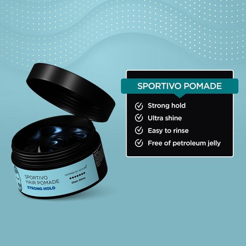The Man Company Sportivo Hair Styling Pomade Wax - Strong Hold, Pro Vitamin B5, 100g - Image 5