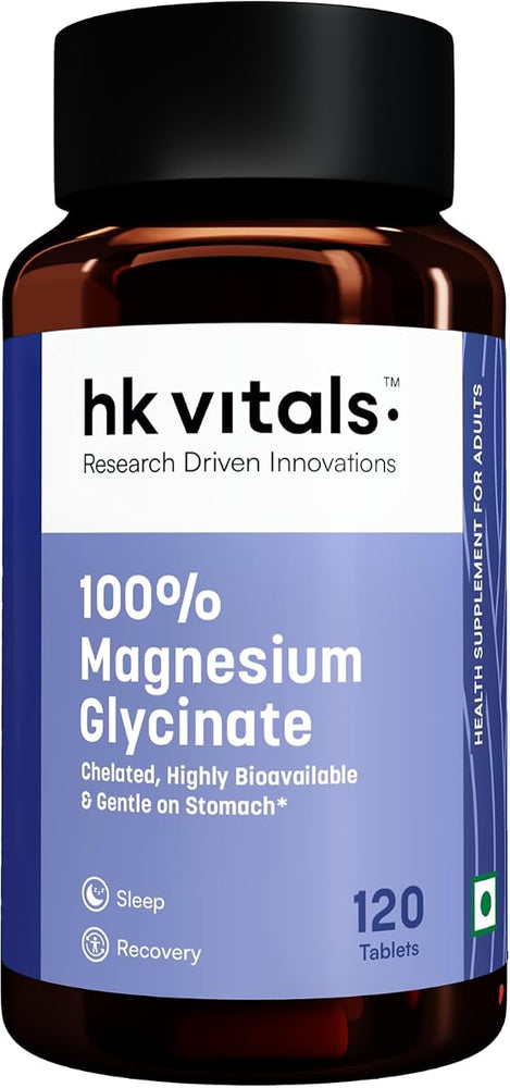 HK Vitals Magnesium Glycinate Tablets - 1880mg, 120 Count