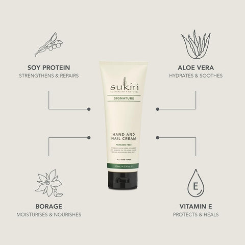 Sukin Hand & Nail Cream - Non-Greasy, With Soy Protein - 125ml - Image 3