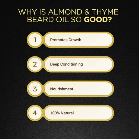 The Man Company Beard Oil for Men with Almond & Thyme with Derma Roller Hair Oil (30 ml)