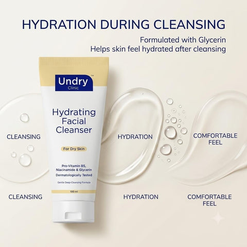 Undry Hydrating Facial Cleanser with Niacinamide & Pro-Vitamin B5 - 100 ml - Image 6