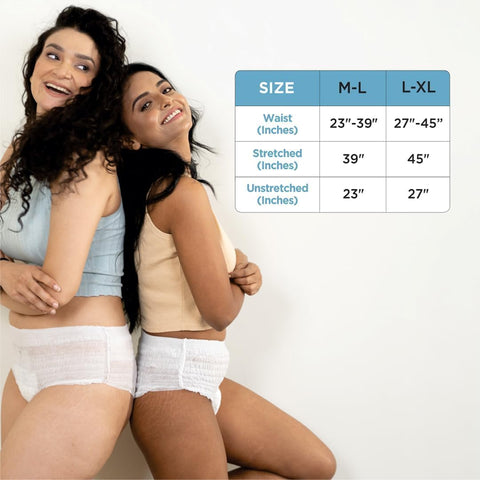 Pee Safe Disposable Period Panty - Super Absorbent, Medium-Large, Pack of 4 - Image 7