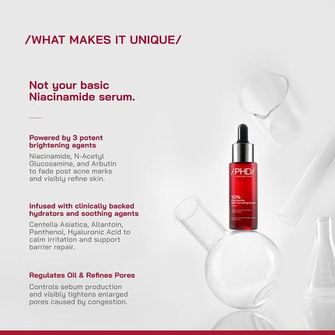 PHD 10 Niacinamide Spot Correcting Serum - 10% Strength, 30ml - Image 5