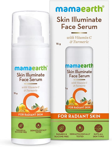 Mamaearth Skin Illuminate Face Serum with Vitamin C & Turmeric - 15g