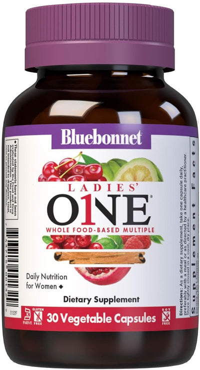 BlueBonnet Women's One Whole Food Vegetable Capsule - K2, 30 Count