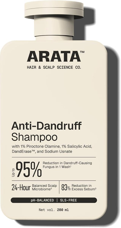 Arata Anti Dandruff Shampoo with Piroctone Olamine & Tea Tree - 200 ml