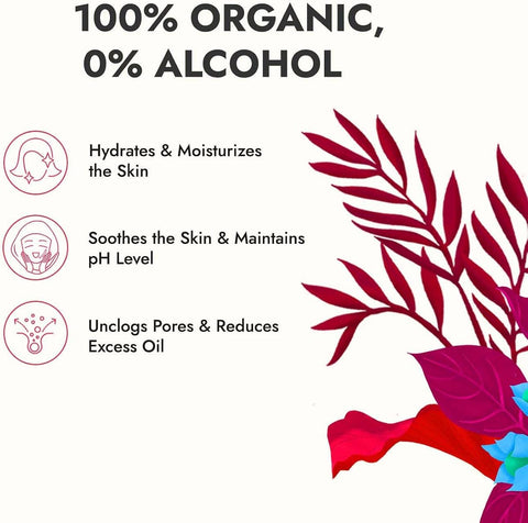 Kapiva Rose Water Face Moisturiser - Organic Damask Roses, 200ml - Image 2