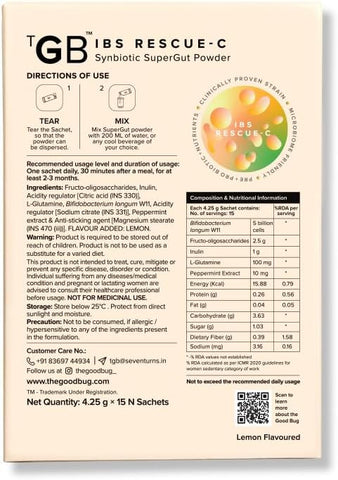 The Good Bug IBS Rescue C Synbiotic SuperGut Powder - 15 Day Pack - Image 8