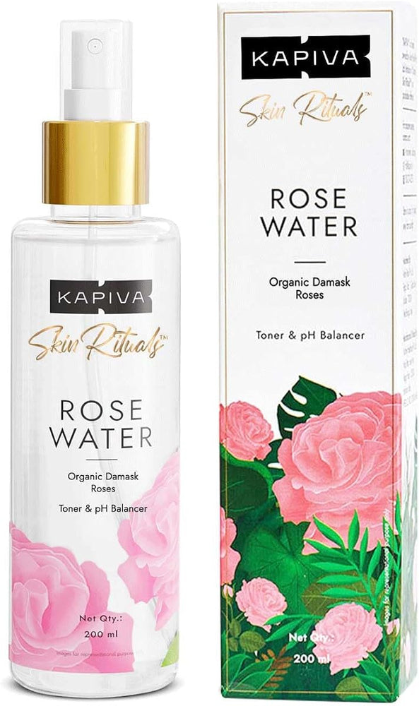 Kapiva Rose Water Face Moisturiser - Organic Damask Roses, 200ml