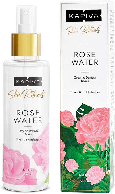 Kapiva Rose Water Face Moisturiser - Organic Damask Roses, 200ml