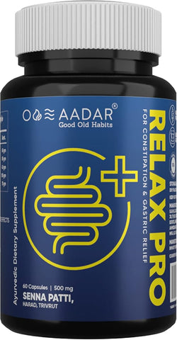 Aadar Relax Pro Capsules for Constipation & Gastric Relief - 60 Count