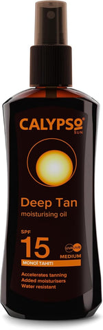 Calypso Deep Tanning Oil Spray with Monoi Tahiti SPF 15 - 200ml - Image 2
