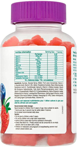 Chewy Vites Kids Multi-Vitamin Probiotics Gummies - 60 Pack - Image 2