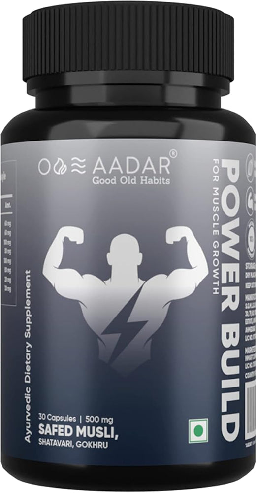 Aadar Power Build Ayurvedic Muscle Mass Gainer - 30 Capsules
