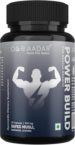 Aadar Power Build Ayurvedic Muscle Mass Gainer - 30 Capsules