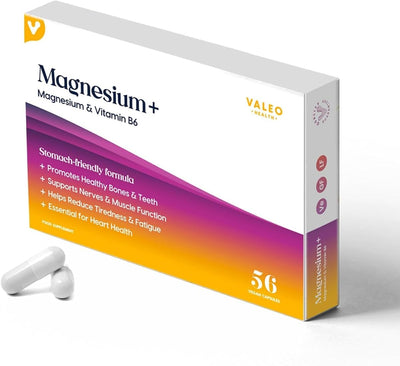 Valeo Magnesium+ with Vitamin B6 Capsules - 56 Count
