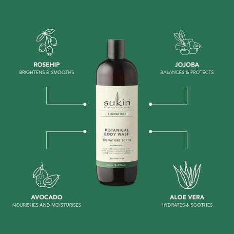 Sukin Botanical Body Wash - Signature Scent, 500ml - Image 2