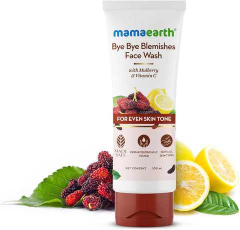 Mamaearth Bye Bye Blemishes Face Wash - Mulberry, Vitamin C & Niacinamide, 100ml - Image 2