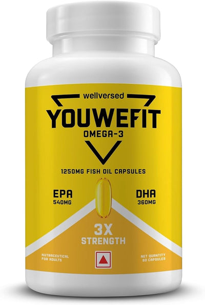 Wellcore YouWeFit Omega Triple Strength Capsules - 540mg EPA, 360mg DHA, 60 Capsules
