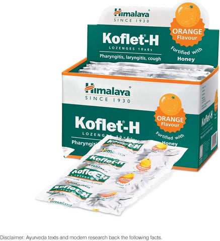 Himalaya Herbals Koflet H Orange Flavour Herbal Lozenges - 12 Pack