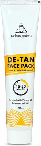 Urban Gabru De-tan Face Pack with Aloe Vera & Vitamin C - 100g