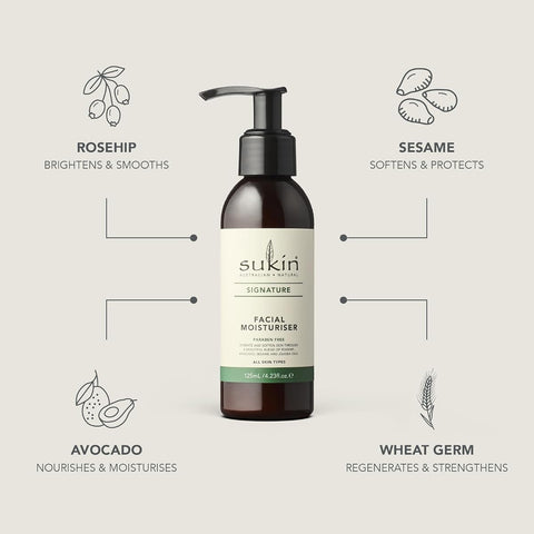 Sukin Signature Facial Moisturiser with Rosehip & Aloe Vera, 125ml - Image 4