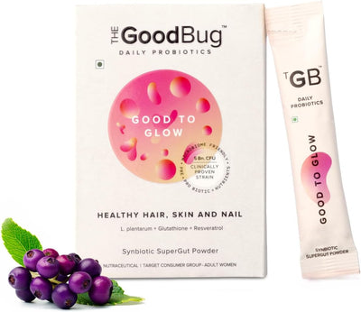 The Good Bug Good To Glow Synbiotic SuperGut Powder - 5 Billion CFU - 15 Days Pack