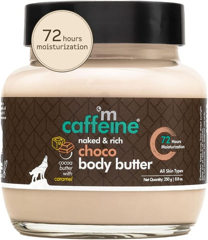 mCaffeine Choco Body Butter - Intense Moisturization, Cocoa Butter - 250g