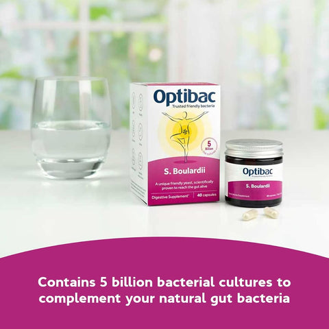 OptiBac Saccharomyces Boulardii Digestive Capsules - 16 Pack - Image 3