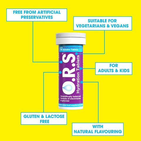 ORS Hydration Tablets - Electrolytes, Lemon & Blackcurrant, 96 Tablets - Image 4