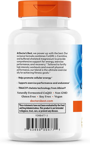 Dr Best CoQ10 L-Carnitine Magnesium Veggie Capsules - 90 Count - Image 3