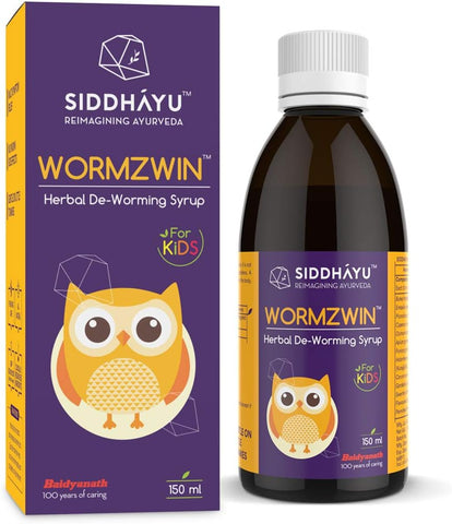 Siddhayu Wormzwin Deworming Syrup for Kids - Herbal Solution, 150ml