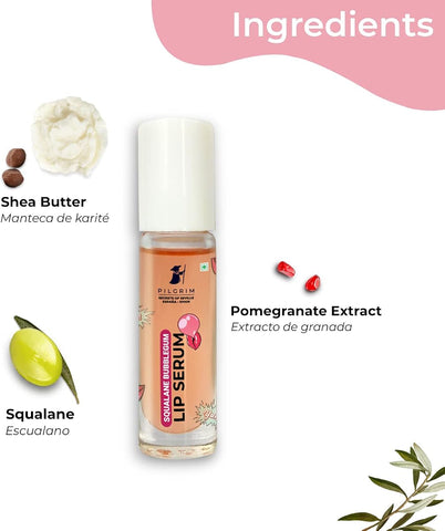 Pilgrim Spanish Squalane Lip Serum with Bubblegum Flavour - Hydrating, 6ml - Image 4