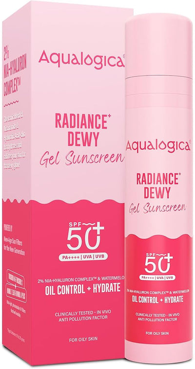 AQUALOGICA Radiance+ Dewy Sunscreen Gel SPF 50+ PA++++ - 50g