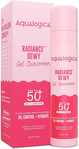 AQUALOGICA Radiance+ Dewy Sunscreen Gel SPF 50+ PA++++ - 50g