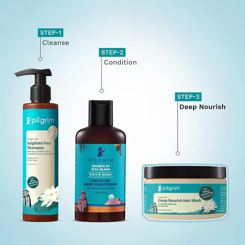 Pilgrim Argan Oil Hair Mask with White Lotus & Camellia - 200ml - Image 7