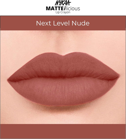 Nykaa Matteilicious lip crayon  Next Level Nude04