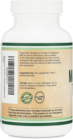 Double Wood Magnesium Taurate Capsules - Vegan, 1500mg, 210 Count - Image 6