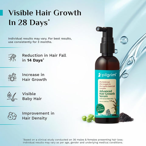 Pilgrim Hair Growth Serum - Redensyl Anagain Baicapil - 100ml - Image 8