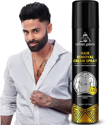 Urban Gabru Painless Hair Removal Spray with Aloe Vera & Lemon - 200ml