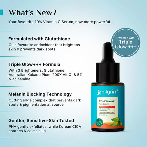Pilgrim Face Serum with 10% Vitamin C for Glowing Skin - 30 ml - Image 3
