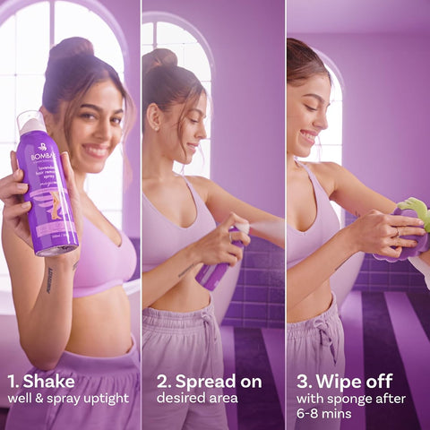 Bombay Shaving Lavender Hair Removal Spray - Painless, Moisturising, 200g - Image 6
